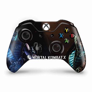 Skin Xbox One Fat Controle - Mortal Kombat X - Subzero
