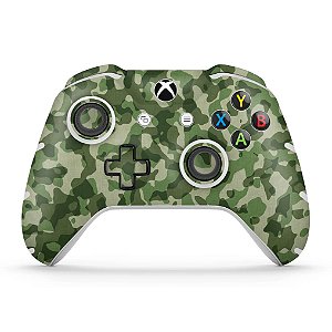 Skin Xbox One Slim X Controle - Camuflado Verde