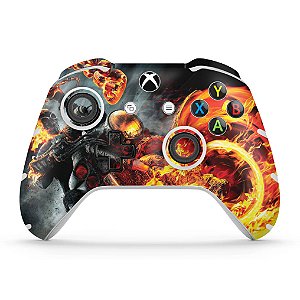 Skin Xbox One Slim X Controle - Ghost Rider - Motoqueiro Fantasma #B
