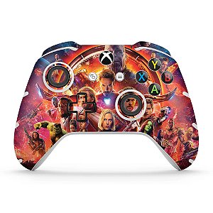 Skin Xbox One Slim X Controle - Os Vingadores: Guerra Infinita