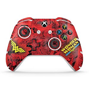 Skin Xbox One Slim X Controle - Mulher Maravilha Comics