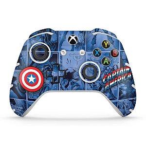 Skin Xbox One Slim X Controle - Capitão América Comics