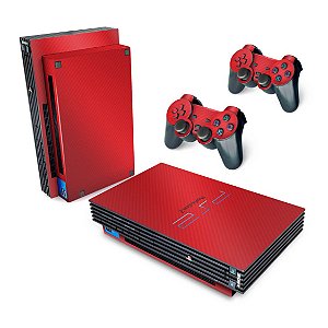 PS2 Fat Skin - Fibra de Carbono Vermelho