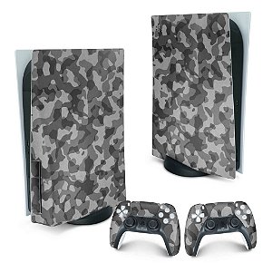 PS5 Skin - Camuflado Cinza