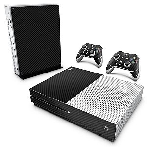 Xbox One Slim Skin - Fibra de Carbono Preto