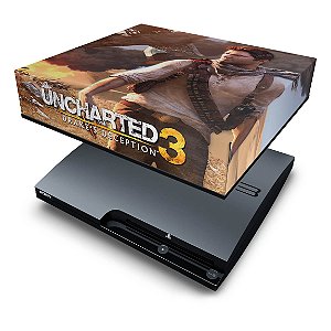 PS3 Slim Capa Anti Poeira - Uncharted 3