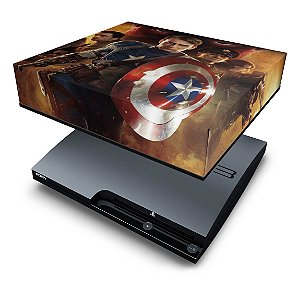 PS3 Slim Capa Anti Poeira - Capitao America