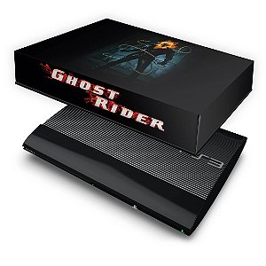 PS3 Super Slim Capa Anti Poeira - Ghost Rider Motoqueiro #b