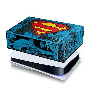 PS5 Fat Capa Anti Poeira - Superman Comics