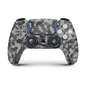 Skin PS5 Controle - Camuflado Cinza