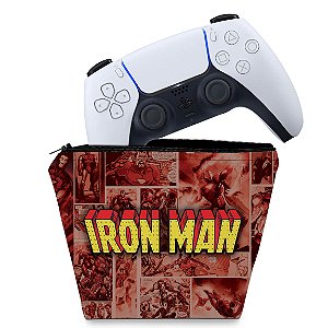 Capa PS5 Controle Case - Homem De Ferro Comics