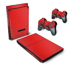 PS2 Slim Skin - Vermelho