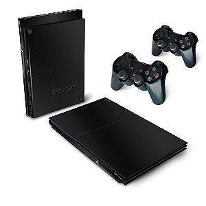 PS2 Slim Skin - Preto Black Piano