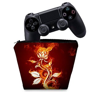 Capa PS4 Controle Case - Fire Flower