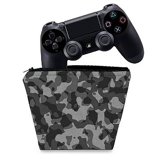 Capa PS4 Controle Case - Camuflagem Cinza