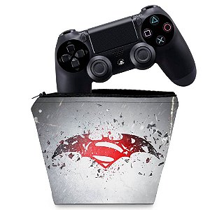 Capa PS4 Controle Case - Batman Vs Superman Logo