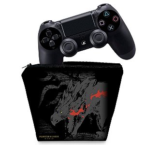 Capa PS4 Controle Case - Monster Hunter Edition