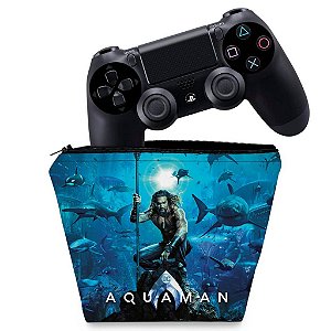 Capa PS4 Controle Case - Aquaman