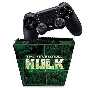 Capa PS4 Controle Case - Hulk Comics