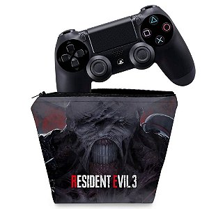 Capa PS4 Controle Case - Resident Evil 3 Remake