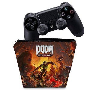 Capa PS4 Controle Case - Doom Eternal