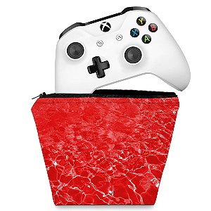 Capa Xbox One Controle Case - Aquático Água Vermelha