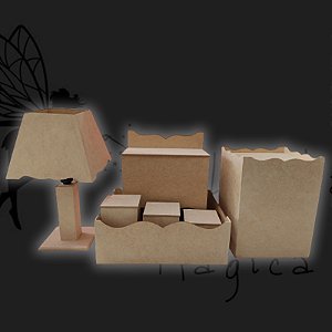 KIT HIGIENE BEBÊ LISO CRU 07 PEÇAS C/FIAÇÃO