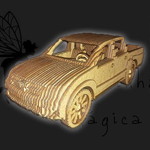 CARRINHO DE MDF HILLUX MADEIRA CRU