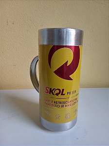 CANECA ARTESANAL DE ALUMINIO COM ALÇA SKOL