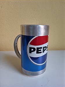 CANECA ARTESANAL DE ALUMINIO COM ALÇA PEPSI