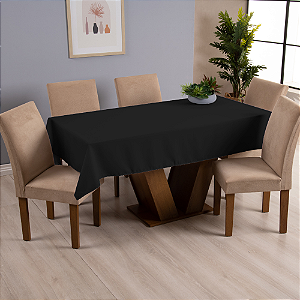 Toalha de Mesa Basic 1 Peça 2,00m x 1,40m 6 Lugares 100% Poliéster Tecido Oxford