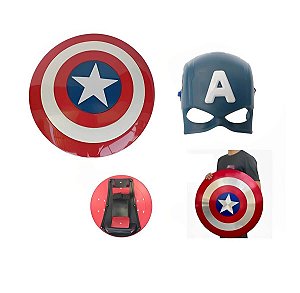 Brinquedo Infantil Escudo Capitão América Com Máscara