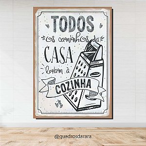 Placa Decorativa em MDF 21x30 | TODOS OS CAMINHOS DA CASA