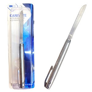 Canivete Tipo Caneta Dobrável Aço Inoxidável Luatek SLK-D06