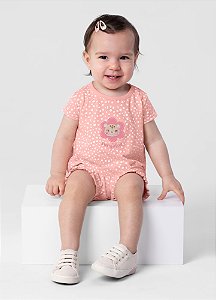 Macaquinho de bebê menina Gatinha Sunshine Meia Malha Brandili RN Tamanho:RN;Cor