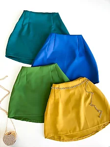 Saia Feminina Alfaiataria com Ziper Livia Ref. 1282