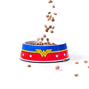 Vasilha Comedouro Ou Bebedouro De Melamina Mulher Maravilha FreeFaro