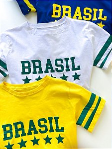 T-Shirt Cropped Estampada Brasil Ref. 1900