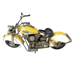 Miniatura Colecionável Moto Motorcycle Yellow 1216 Verito