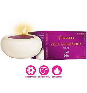 Vela Aromática para Massagem - Comestível - Uva 20g - For Sexy