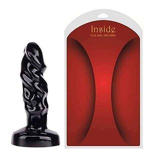 Plug Anal em Jelly medidas 12 X 3 cm - Preto