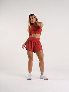 Short duplo fitness na poliamida - Manu