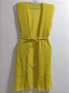 Saida de praia Tricot Kimono- Verão 2023 Cor:Vermelho;Tamanho:Único