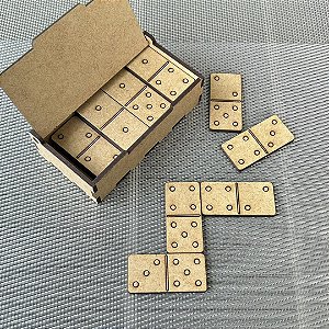 Jogo Dominó em MDF com Caixa lembrancinha festa infantil