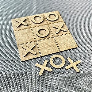 Jogo da Velha em MDF Lembrancinha Educativa com Tabuleiro