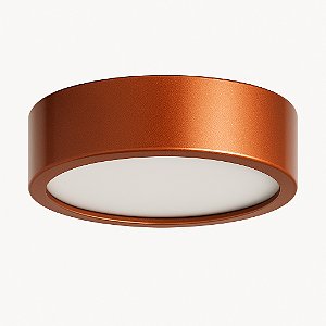 Plafon D250 Aluminio Teto E27 2 Luzes Lumini Lab - Rose Gold