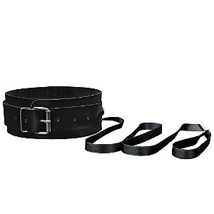 Coleira em Couro Sintético com Correntes - Sexy Fantasy