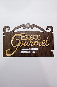 QUADRO DE PAREDE ESPAÇO GOURMET EM MDF