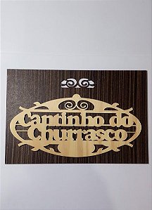 QUADRO DE PAREDE CANTINHO DO CHURRASCO EM MDF