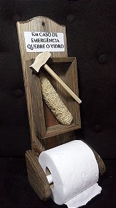 PORTA PAPEL HIGIÊNICO TEMÁTICO COM VIDRO